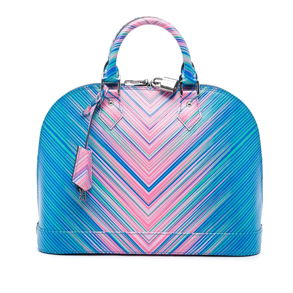 Louis Vuitton Epi Tropical Alma PM Blue Leather Very good - Front View