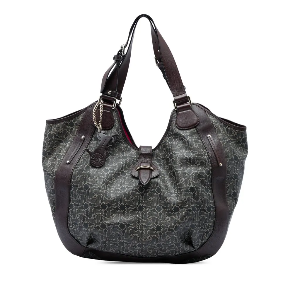 Celine Horse Carriage Coated Canvas Tote MultiColor Canvas Very good - Front View