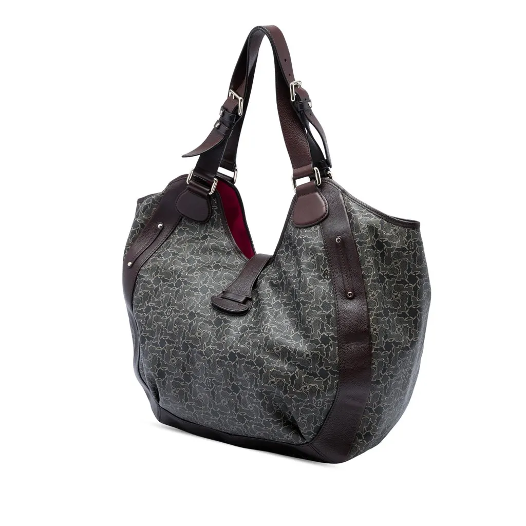 Celine Horse Carriage Coated Canvas Tote MultiColor Canvas Very good - Back View