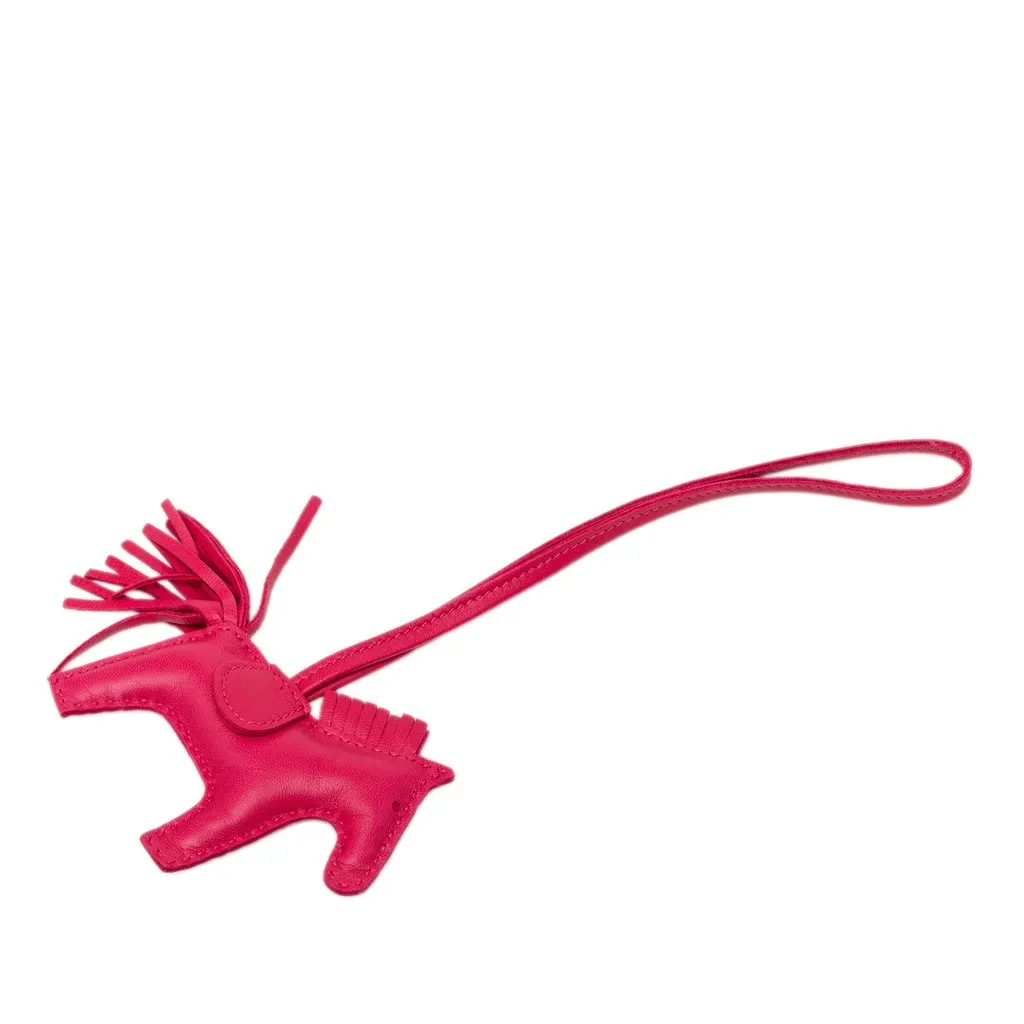 Hermès Milo Lambskin GriGri Rodeo Bag Charm PM Pink Leather Very good - Back View