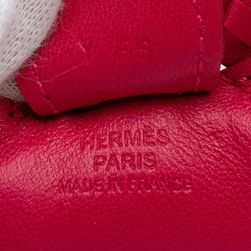 Hermès Milo Lambskin GriGri Rodeo Bag Charm PM Pink Leather Very good - Model View