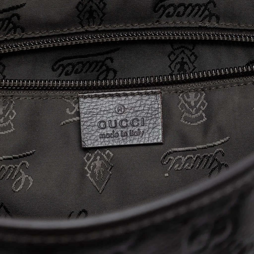 Gucci Guccissima Messenger Bag Black Leather Very good - Box View