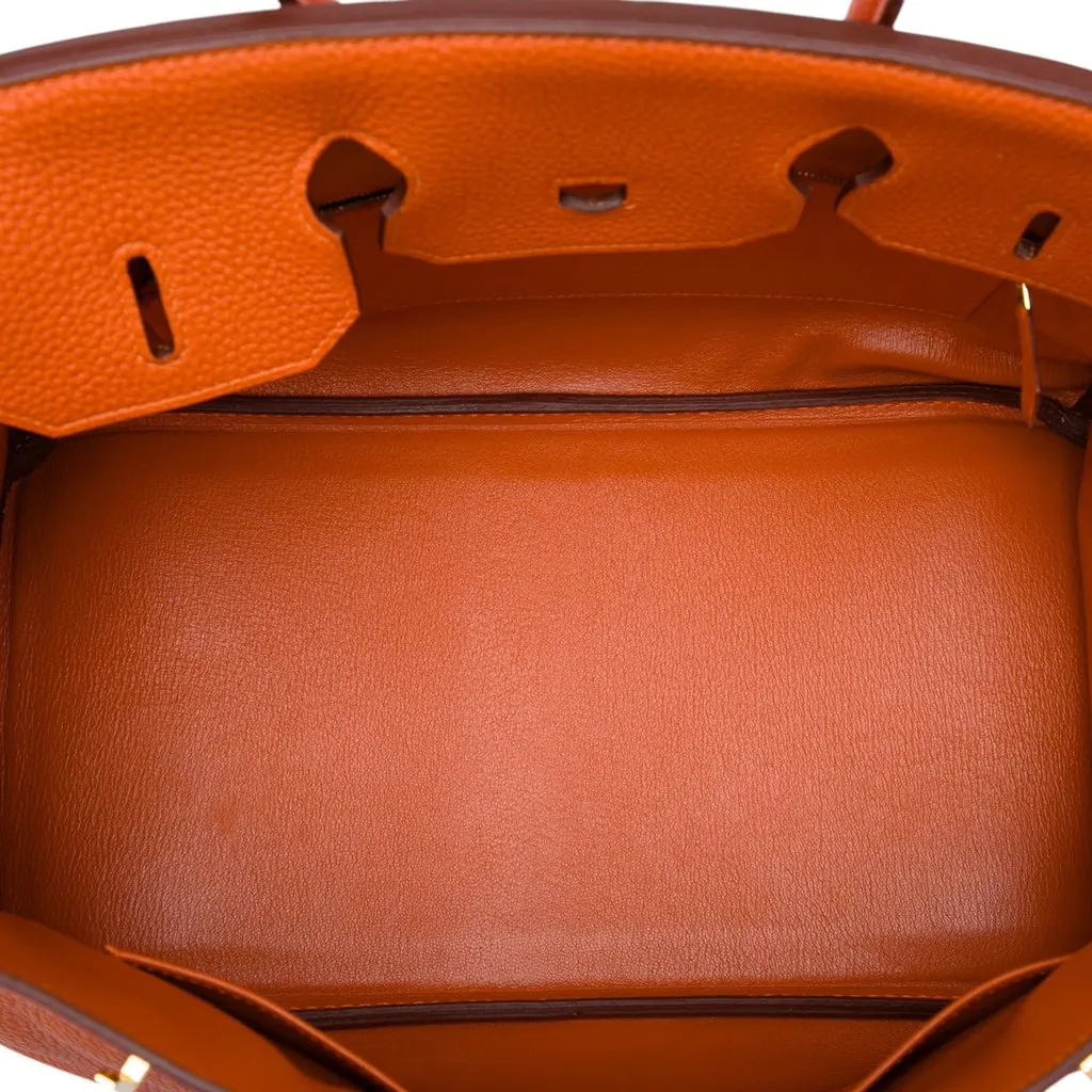 Hermès Togo Birkin Retourne 35 Orange Leather Very good - Model View