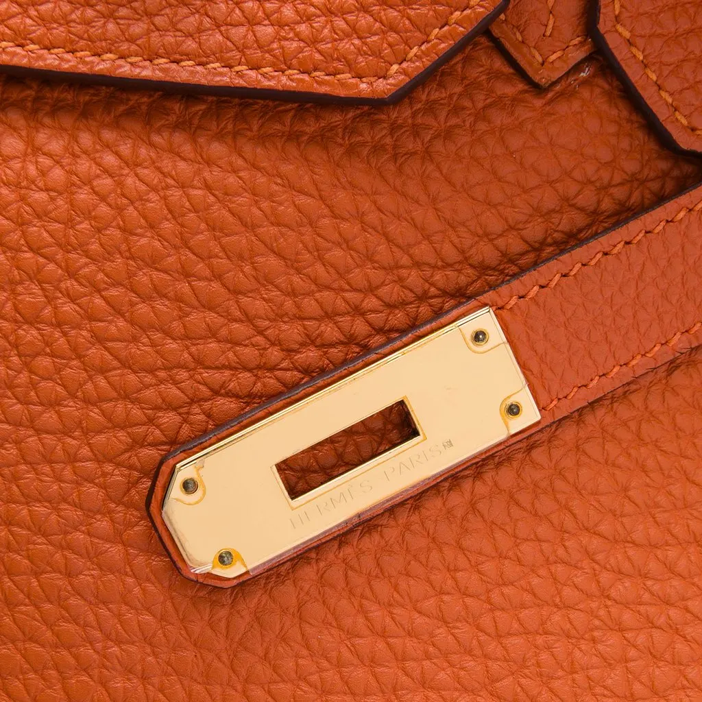 Hermès Togo Birkin Retourne 35 Orange Leather Very good - Box View