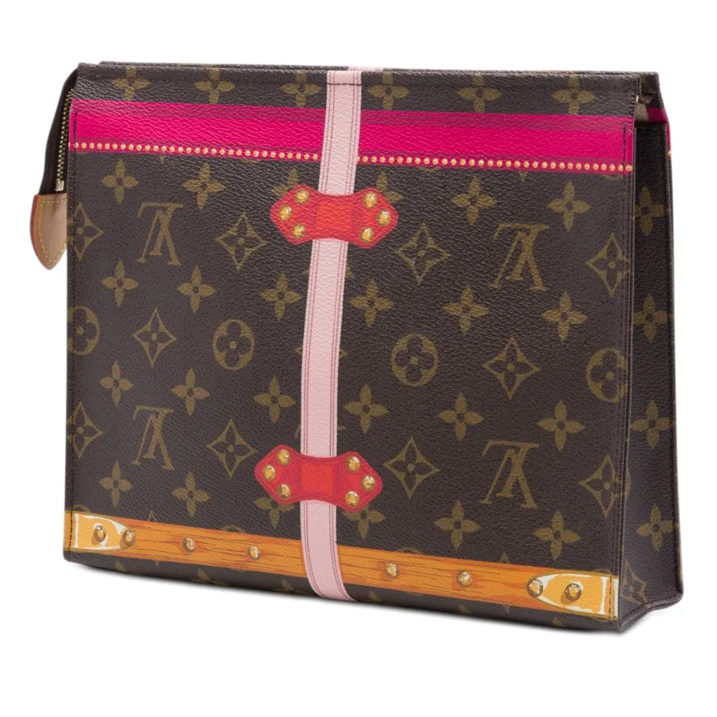 Louis Vuitton Monogram Summer Trunks Toiletry Pouch 26 Brown Very good - Back View