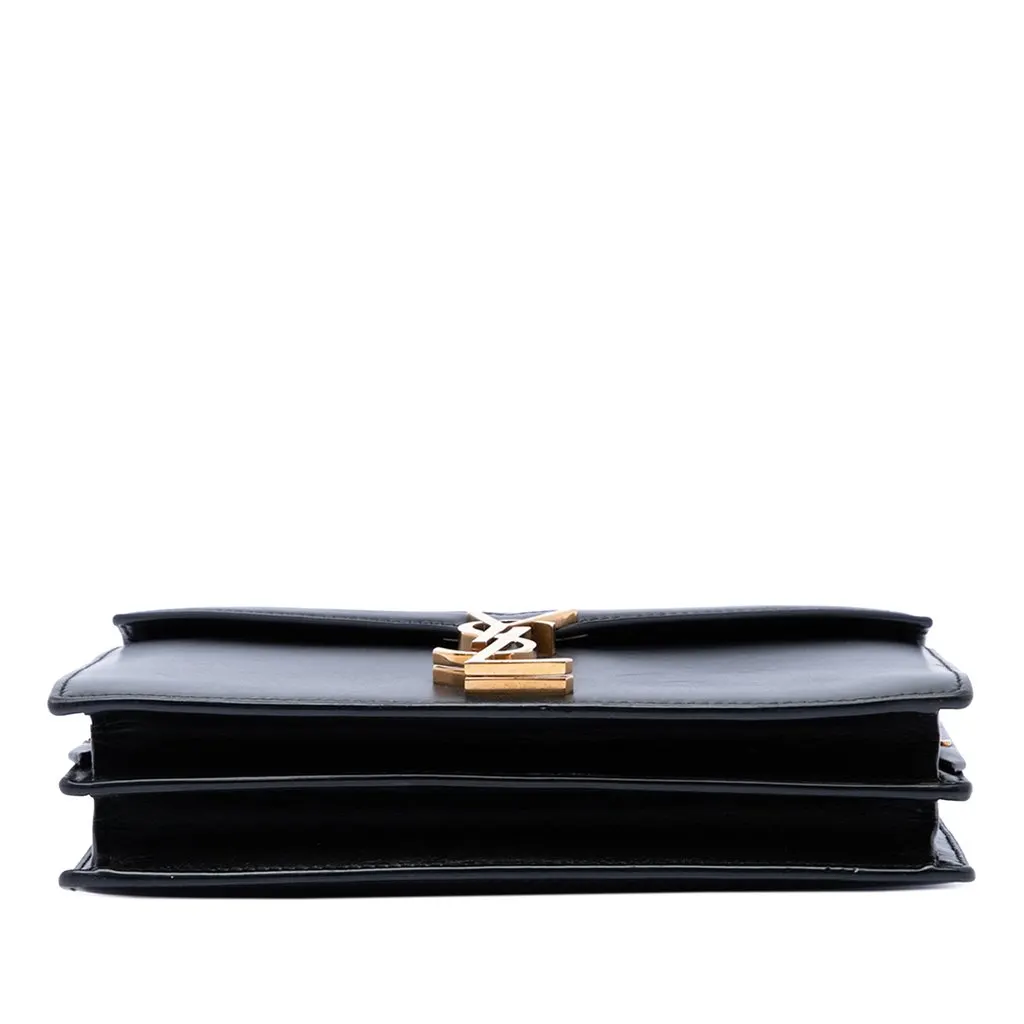 Saint Laurent Smooth Calfskin Monogram Cassandra Clasp Bag Black Leather Very good - Inside View