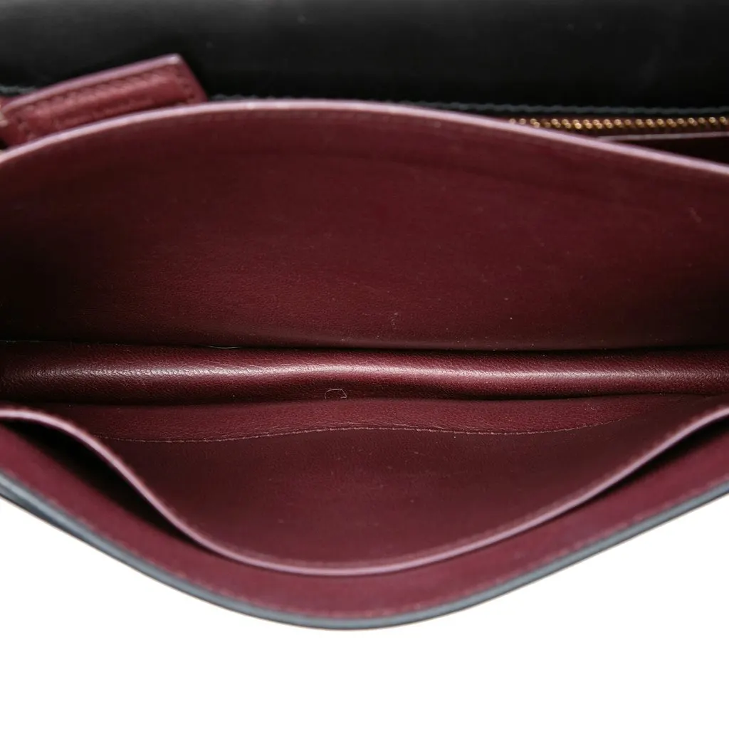 Saint Laurent Smooth Calfskin Monogram Cassandra Clasp Bag Black Leather Very good - Model View