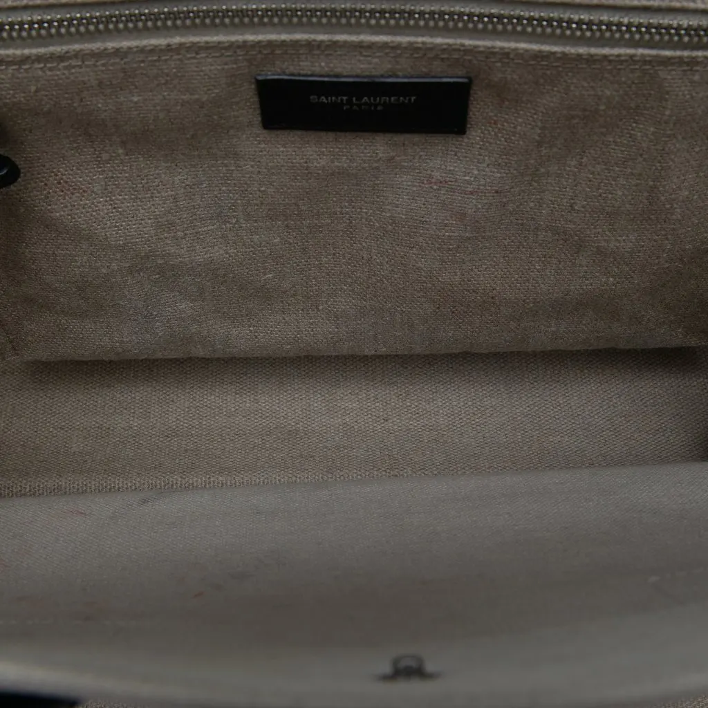 Saint Laurent Small Canvas Rive Gauche Tote Beige Canvas Very good - Box View