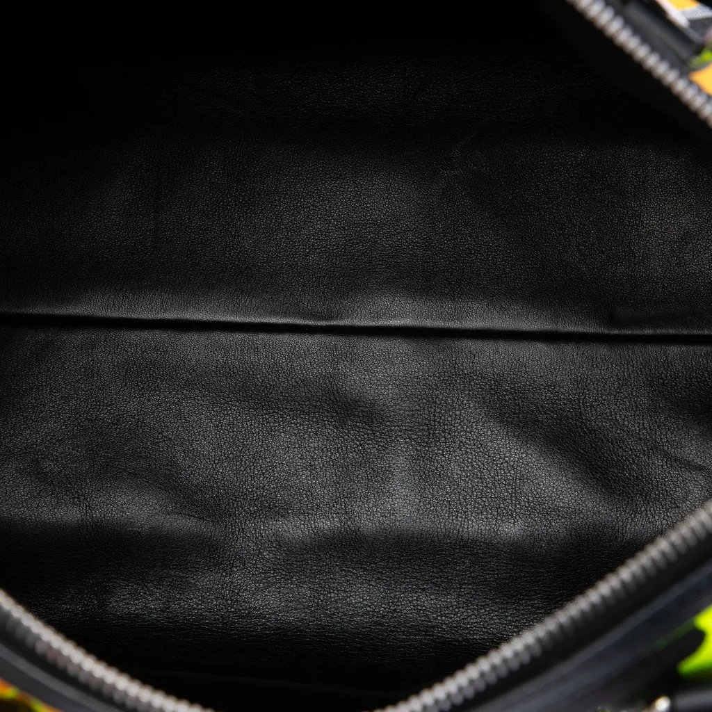 Dior Anselm Reyle Canvas Camouflage Boston Bag Yellow Very good - Model View