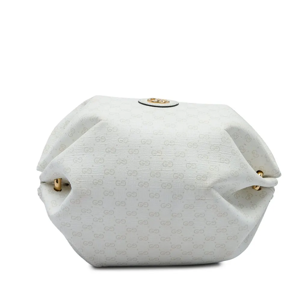 Gucci Mini Micro GG Supreme Candy Crossbody White Canvas Good - Inside View