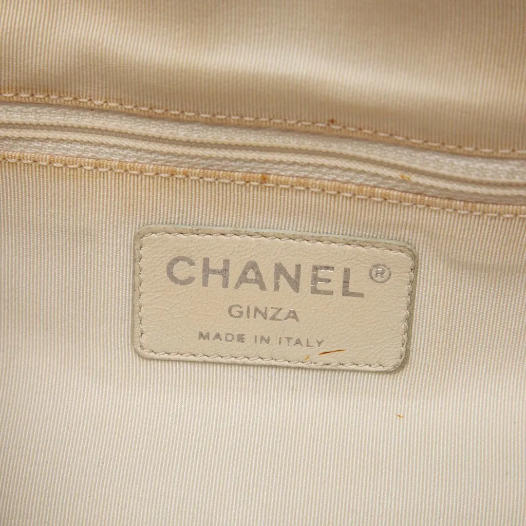 Chanel CC Canvas Pearl Tote White Good - Box View