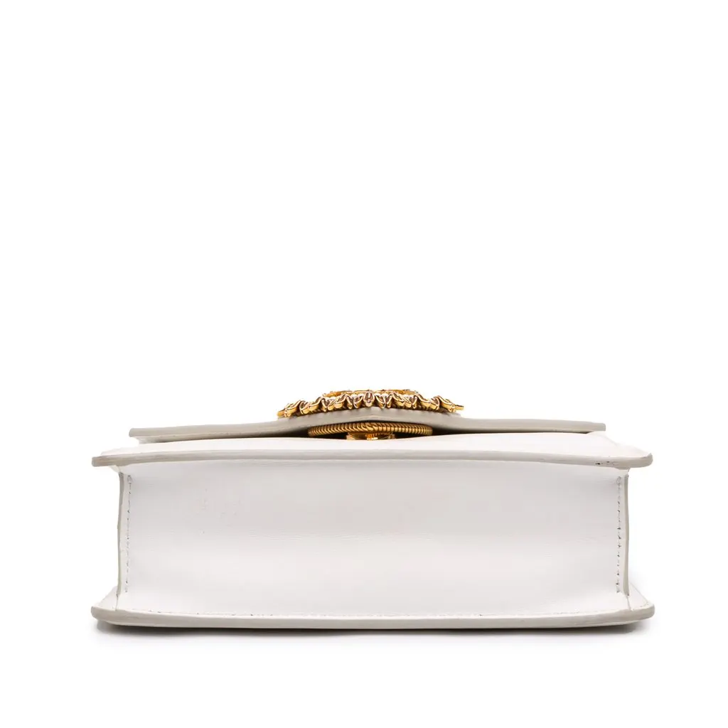 Dolce & Gabbana Small Smooth Calfskin Devotion Satchel White Leather Very good - Inside View