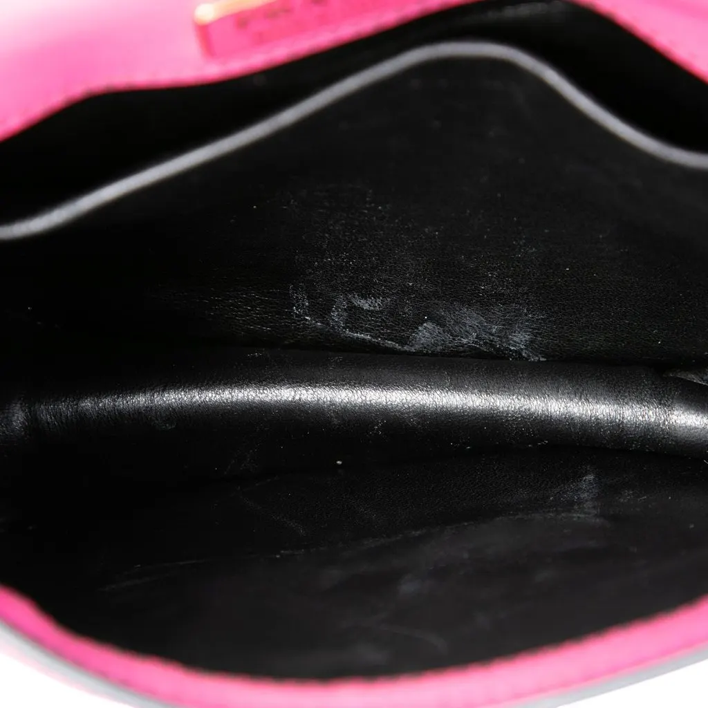 Prada Saffiano Trimmed City Calf Pionniere Crossbody Pink Leather Very good - Model View