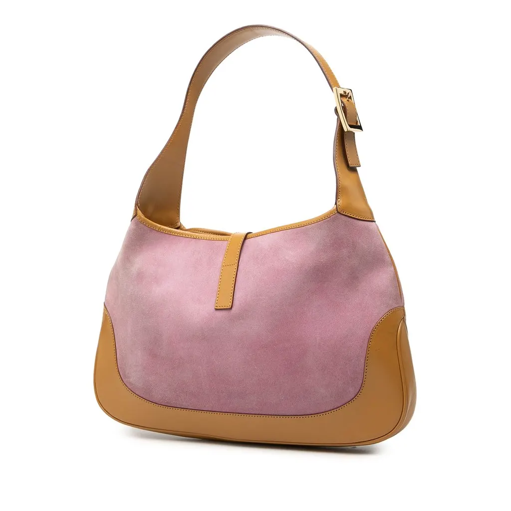 Gucci Suede Jackie Shoulder Bag Pink Suede Very good - Back View