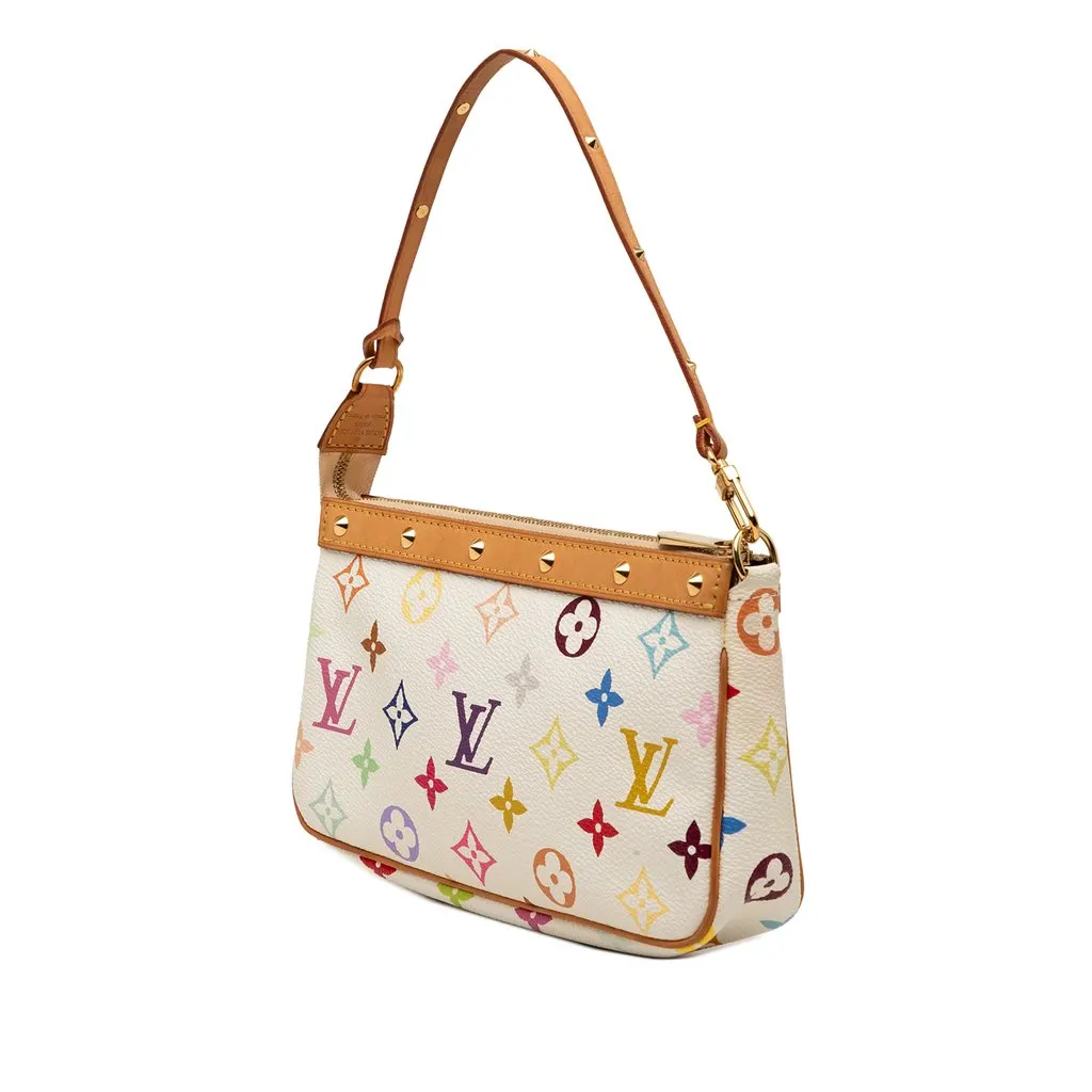 Louis Vuitton Monogram Multicolore Pochette Accessoires White Very good - Back View