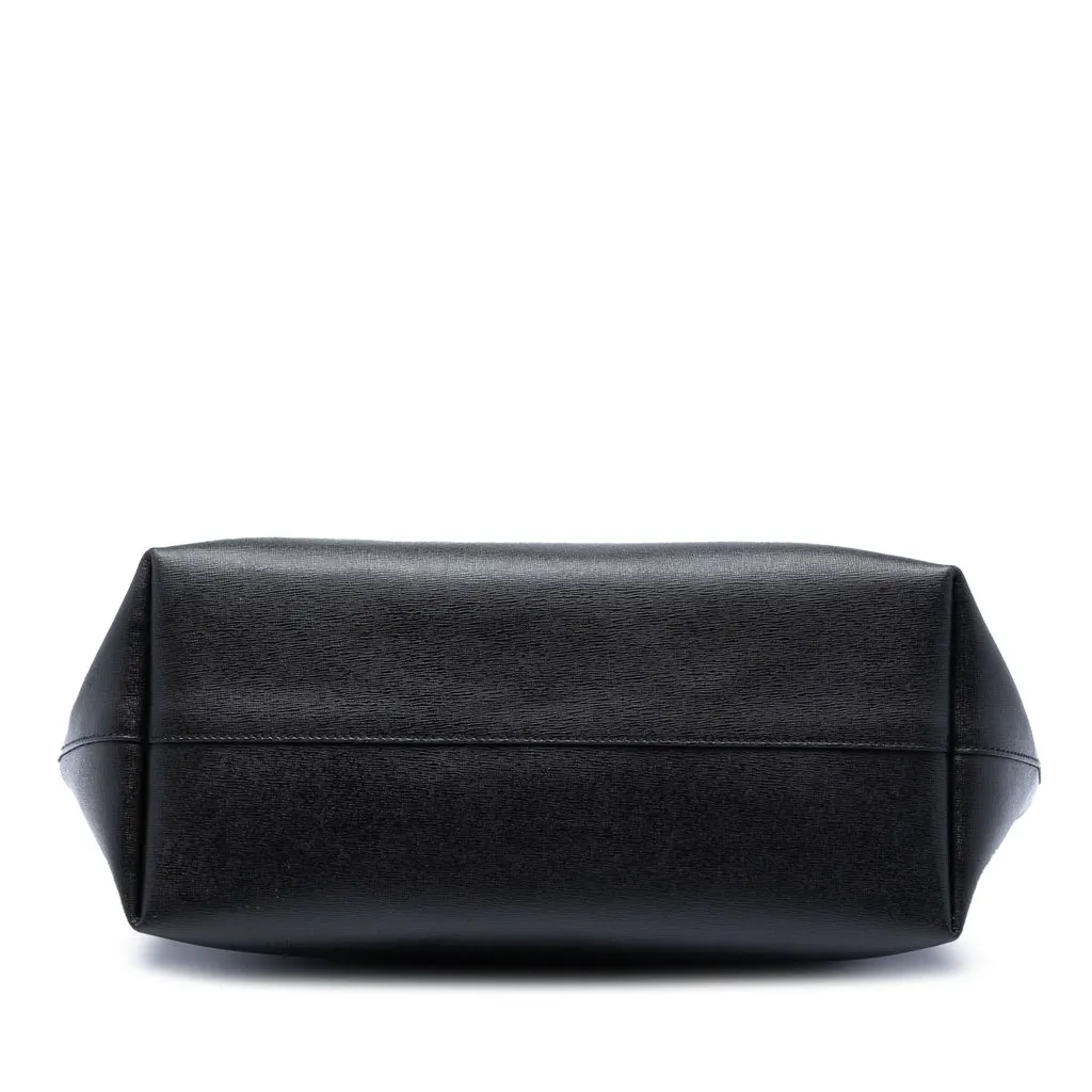 Fendi Leather Monster Roll Tote Black Leather Very good - Inside View
