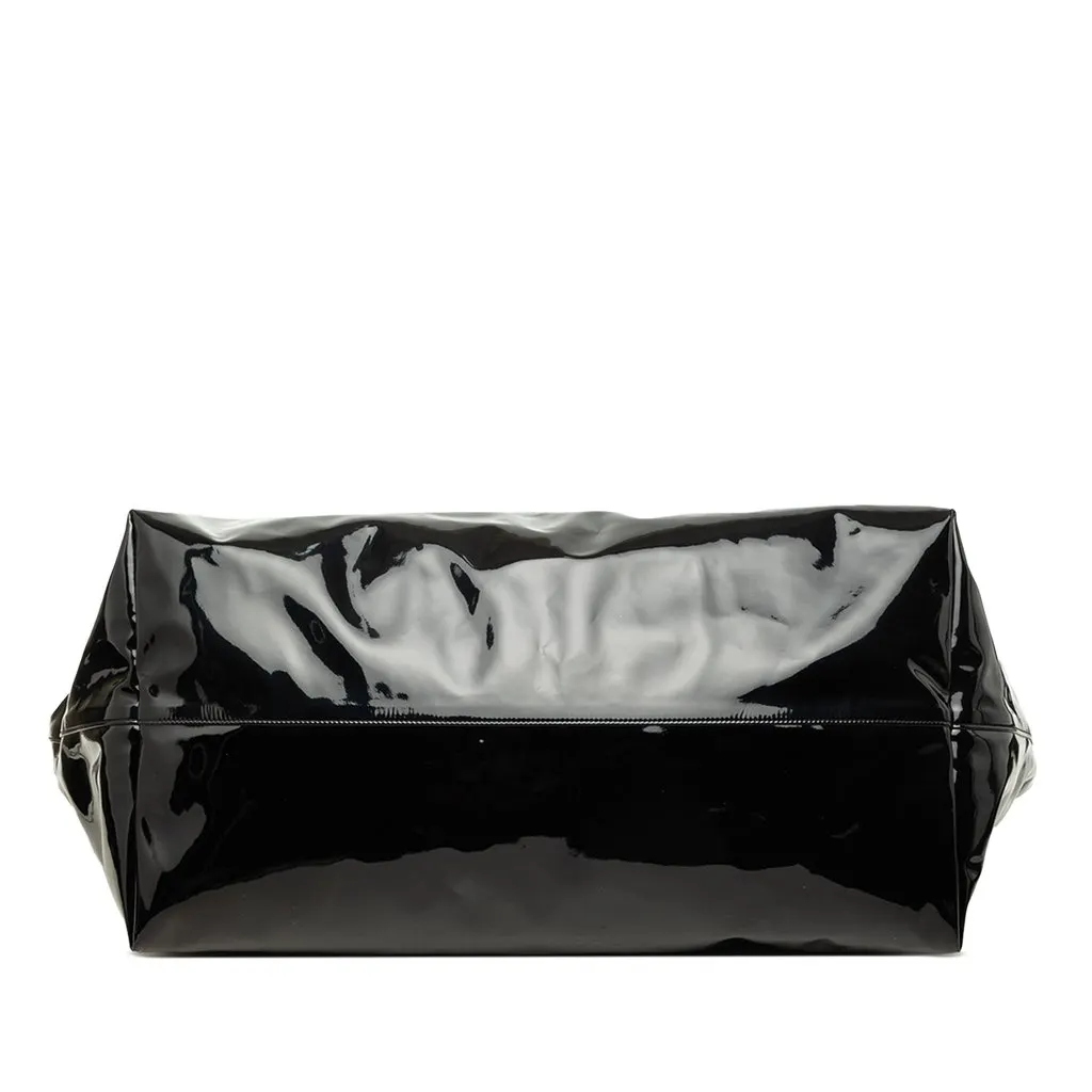 Saint Laurent Maxi PVC Rive Gauche Shopper Tote Black Plastic Good - Inside View