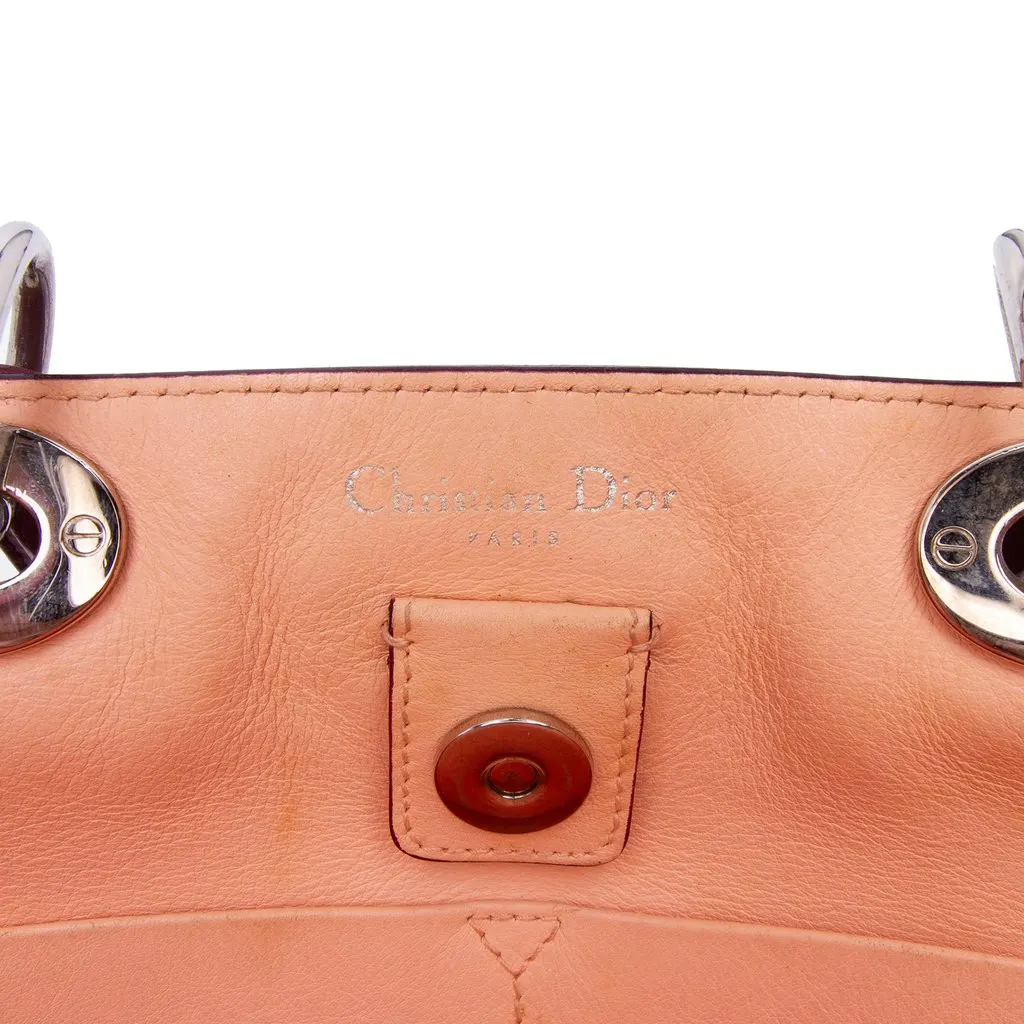 Dior Large Leather Diorissimo Satchel Red Leather Very good - Box View