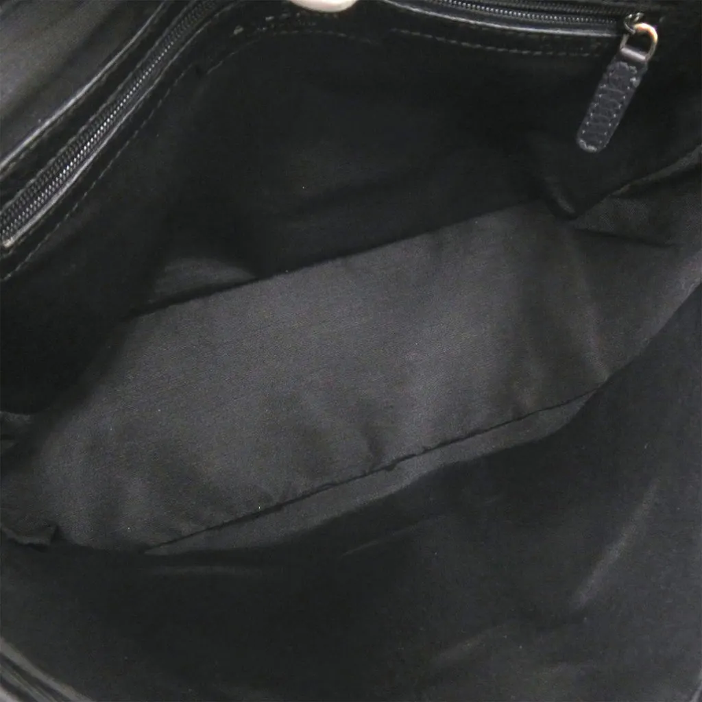 Bvlgari Logomania Canvas Messenger Bag Black Very good - Model View