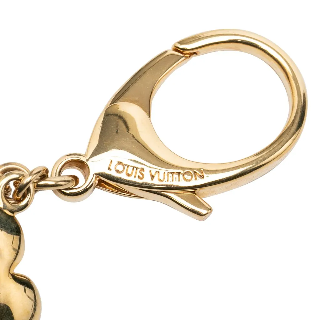 Louis Vuitton Gold Plated Bijoux Sac Tresor Bag Charm and Key Chain Gold Metal Very good - Inside View