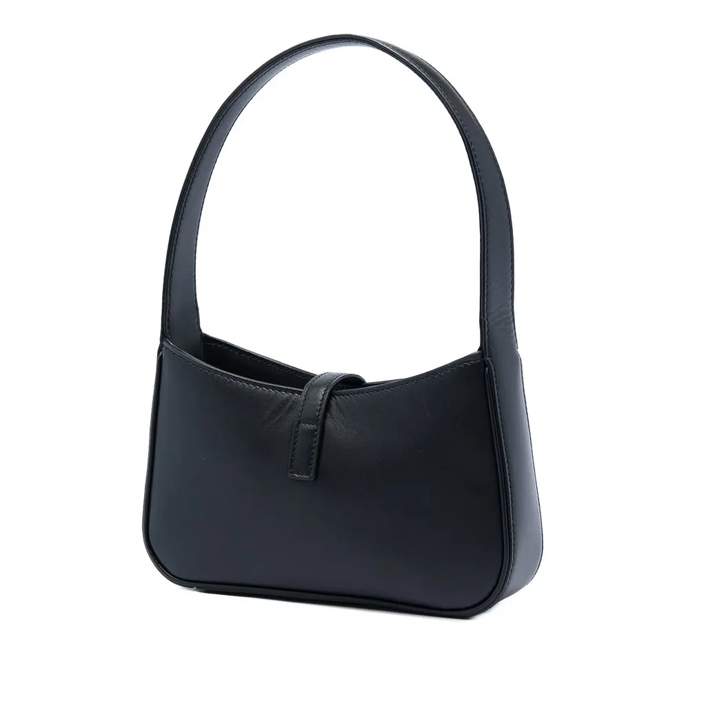 Saint Laurent Mini Smooth Calfskin Le 5 a 7 Black Leather Very good - Back View