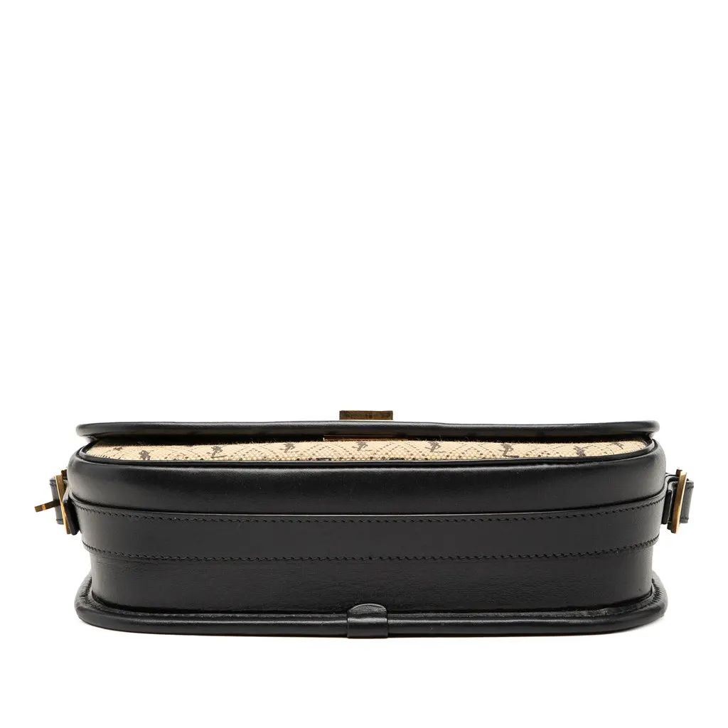 Saint Laurent Medium Canvas Monogram All Over Crossbody Beige Canvas Very good - Inside View