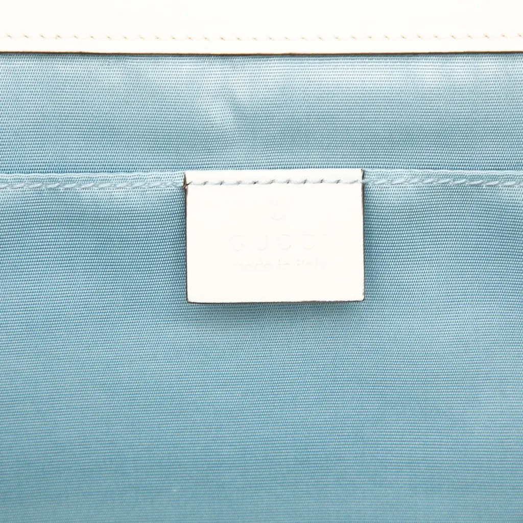 Gucci Guccy Sega Calfskin Portfolio Clutch White Leather Good - Box View
