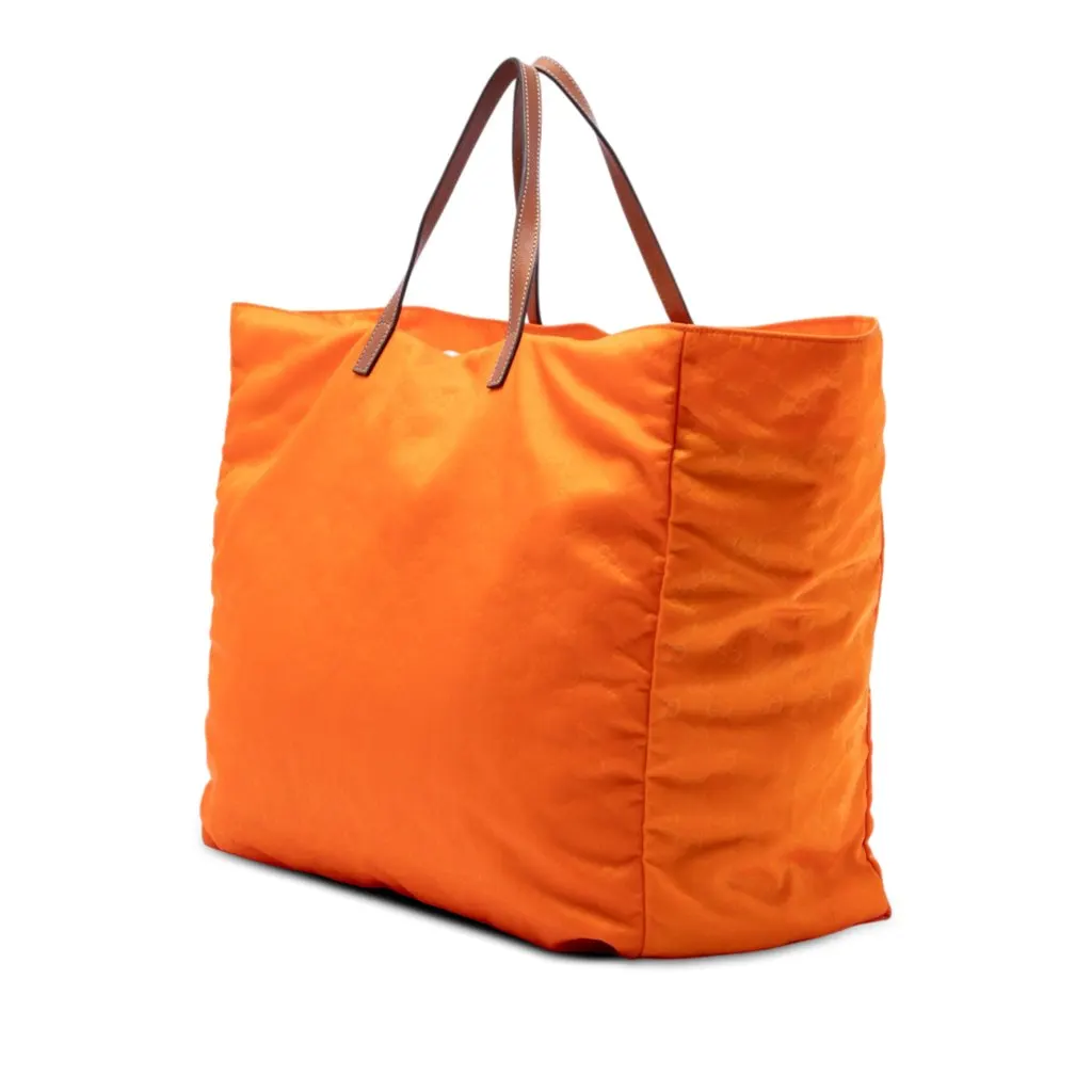 Gucci GG Nylon Travel Bag Orange Polyamide Very good - Back View