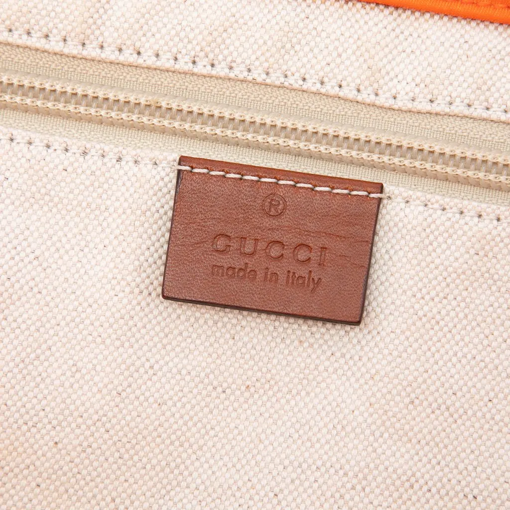 Gucci GG Nylon Travel Bag Orange Polyamide Very good - Box View