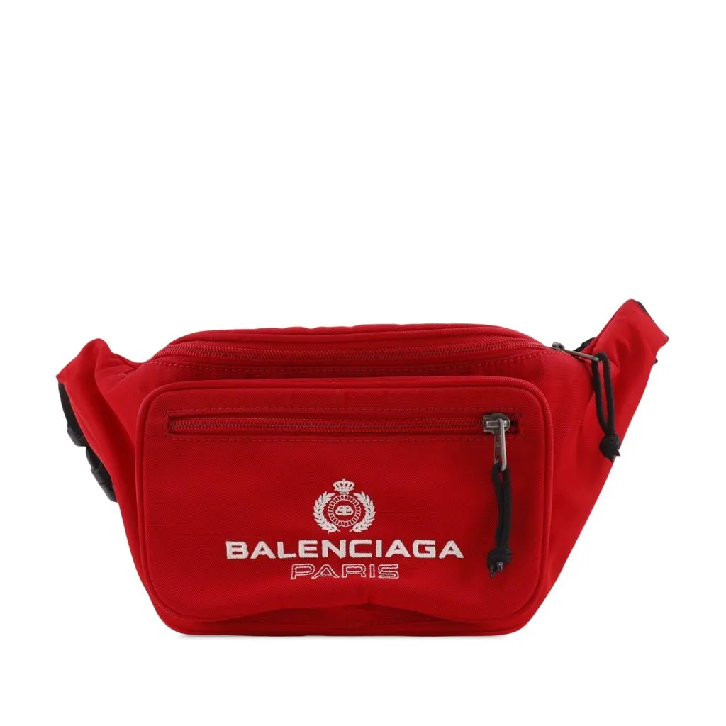 Balenciaga Nylon Explorer Belt Bag Red Very good - Front View