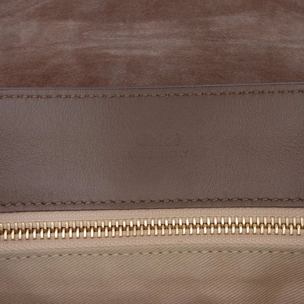 Chloé Small Calfskin and Suede Tess Day Satchel Brown Leather Good - Box View