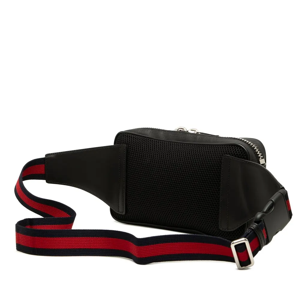 Gucci GG Supreme Web Belt Bag Black Canvas Very good - Back View