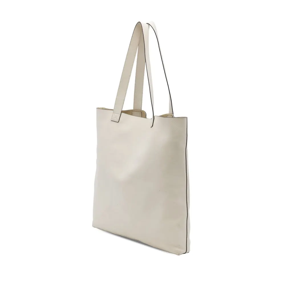 Gucci Calfskin Logo Tote Brown Leather Very good - Back View
