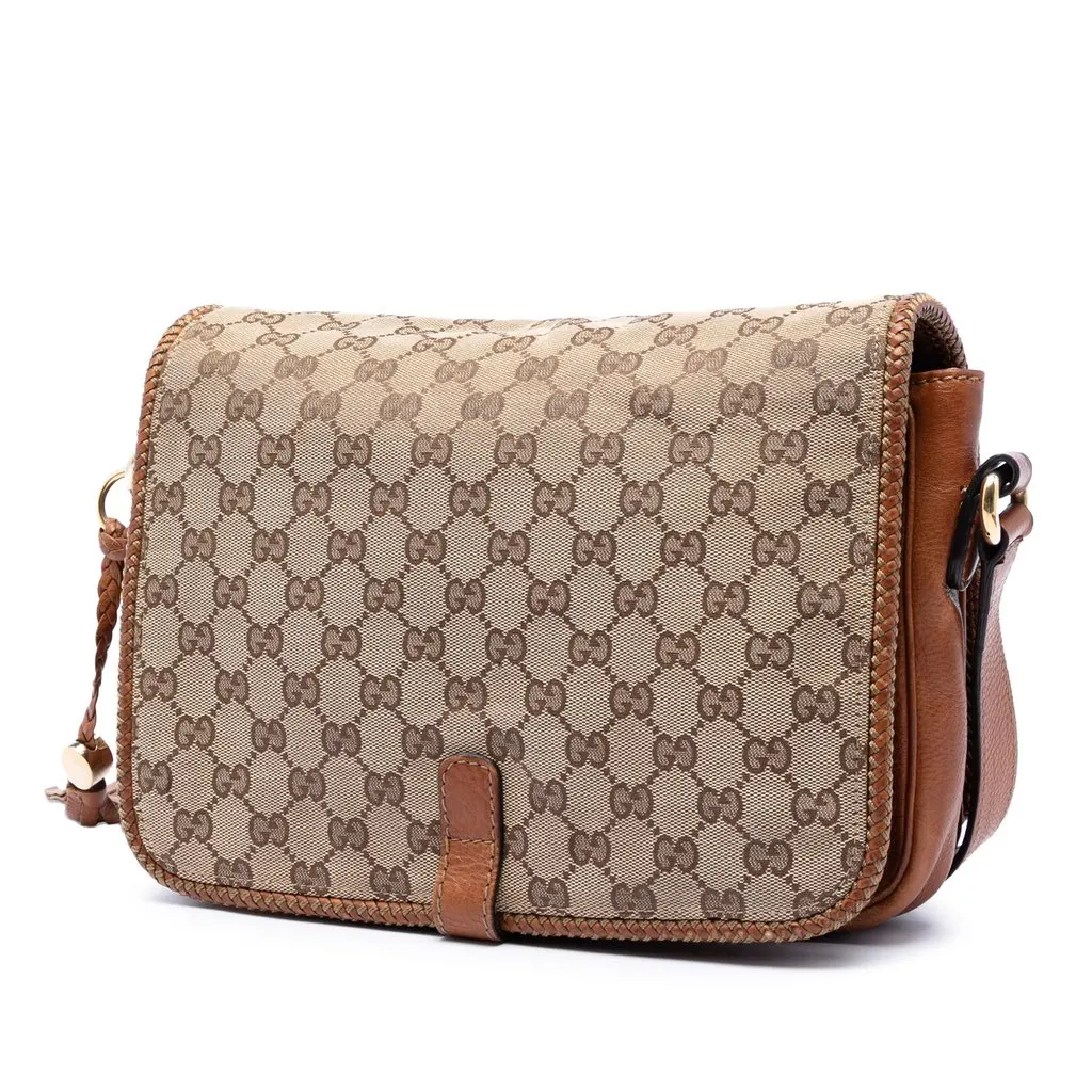 Gucci GG Canvas Marrakech Crossbody Beige Very good - Back View