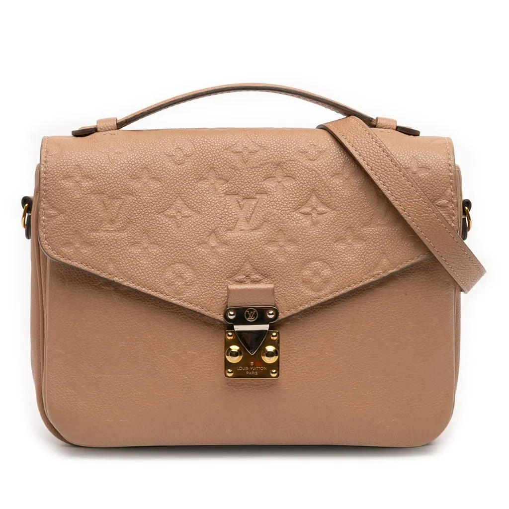 Louis Vuitton Monogram Empreinte Pochette Metis Beige Leather Very good - Front View