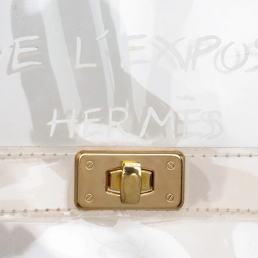 Hermès Vinyl Souvenir De L Exposition Kelly Handbag White Plastic Good - Box View