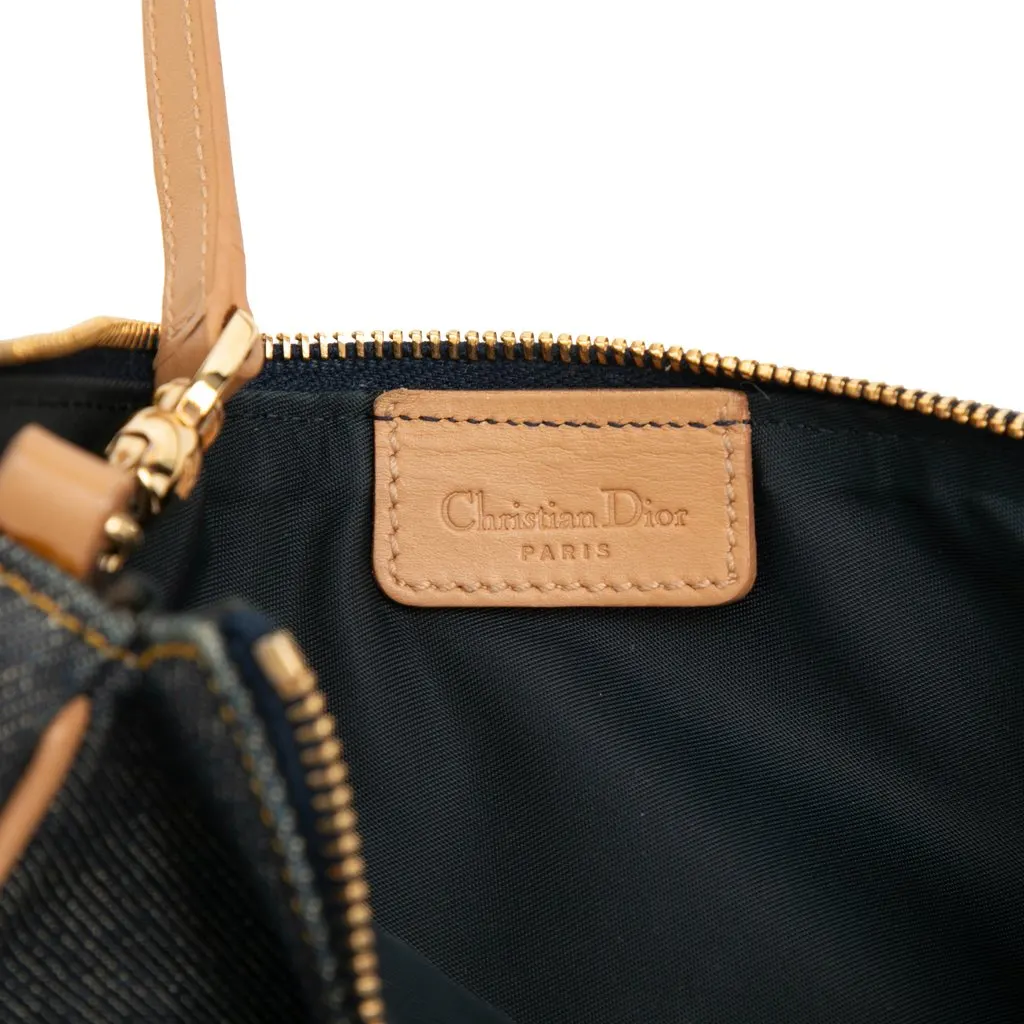Dior Mini Denim Saddle Pochette Blue Very good - Box View