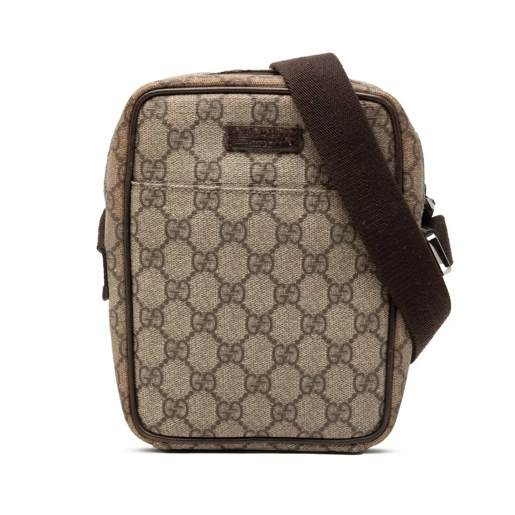 Gucci GG Supreme Crossbody Beige Canvas Good - Front View