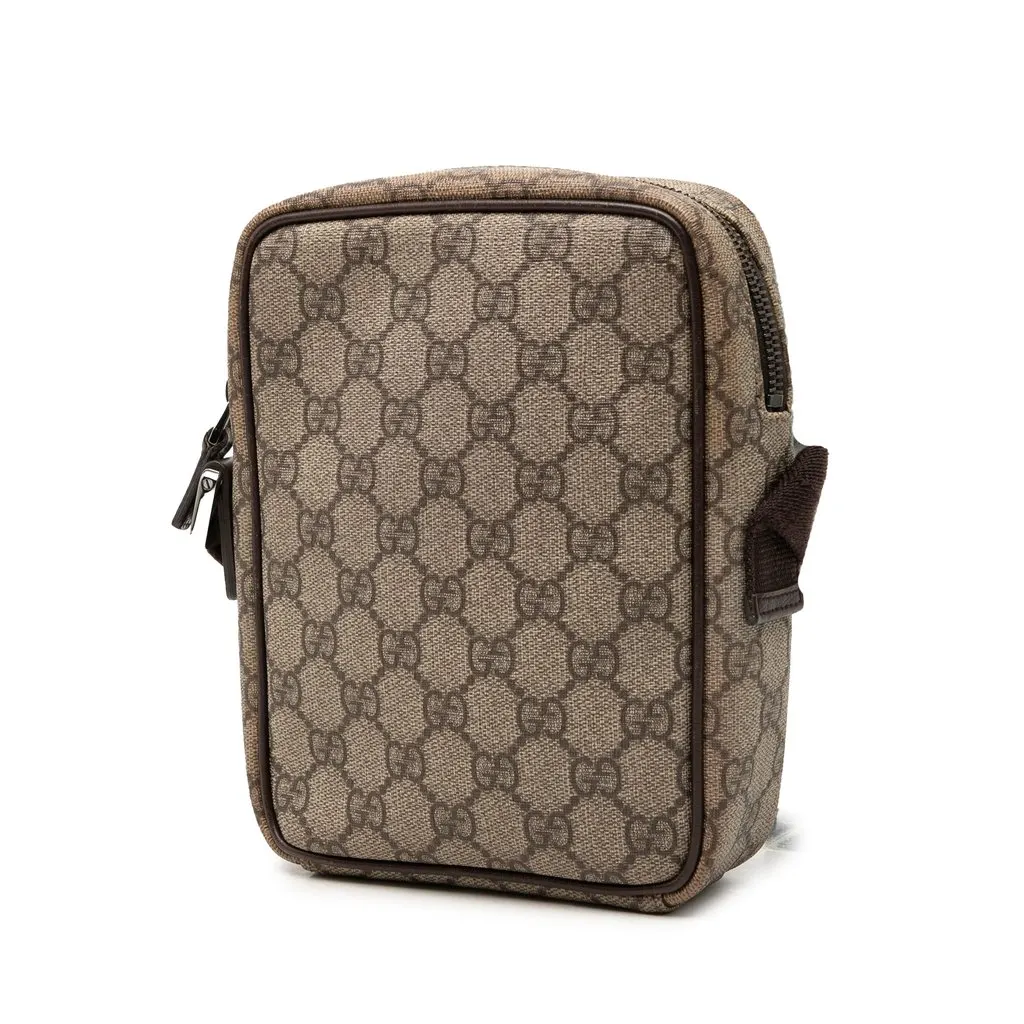 Gucci GG Supreme Crossbody Beige Canvas Good - Back View