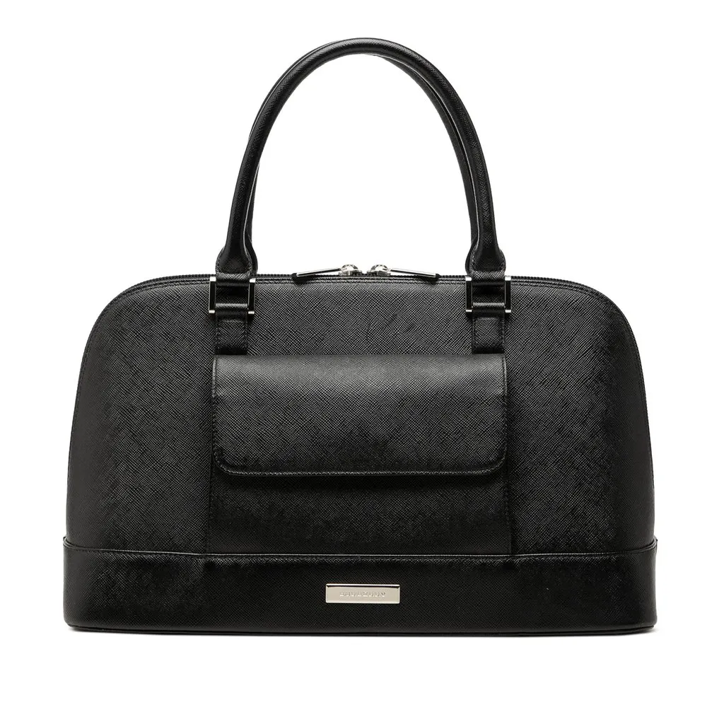 Burberry Calf Leather Handbag Black Leather Very good - Front View