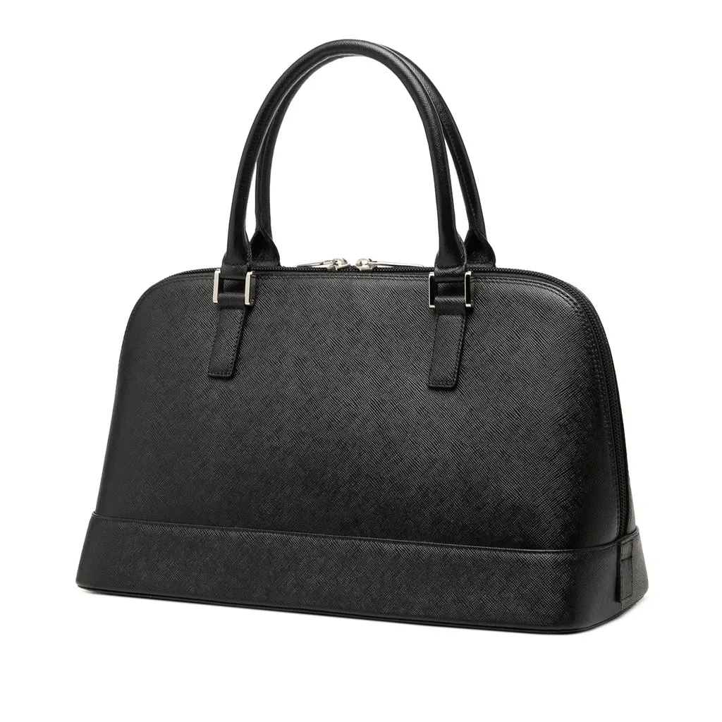 Burberry Calf Leather Handbag Black Leather Very good - Back View
