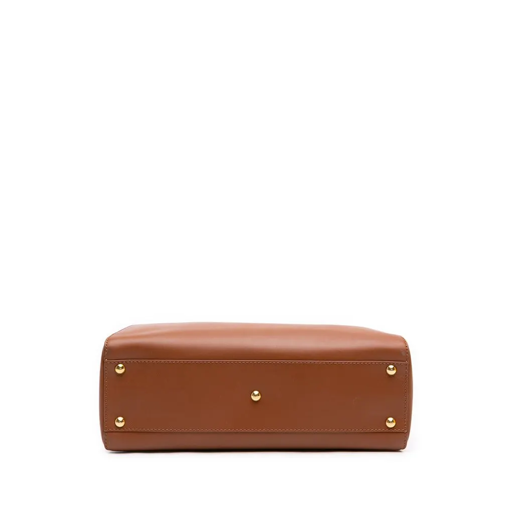 Fendi Medium Calfskin Peekaboo Iconic Satchel Brown Leather Very good - Inside View