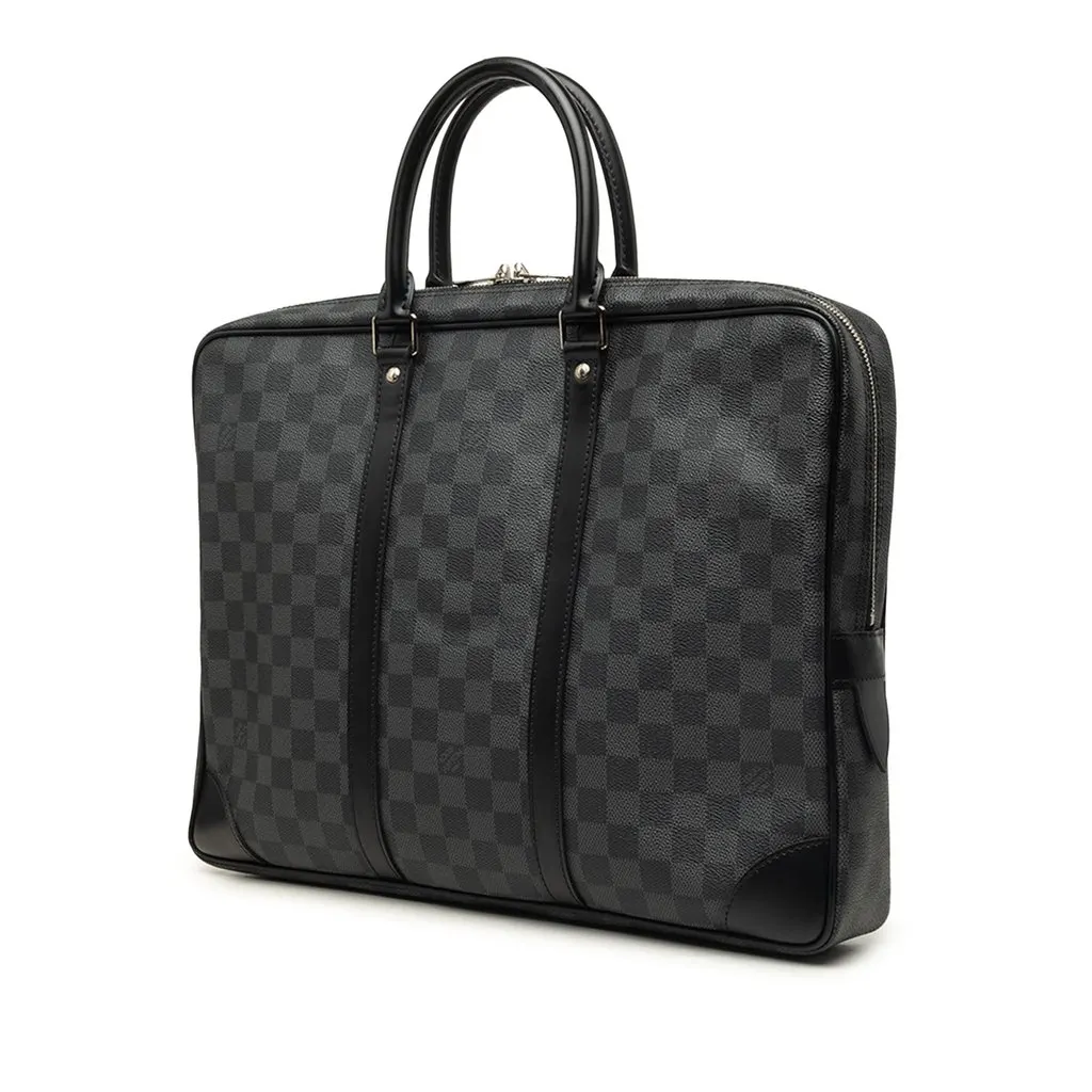 Louis Vuitton Damier Graphite Porte Documents Voyage PM Black Good - Back View