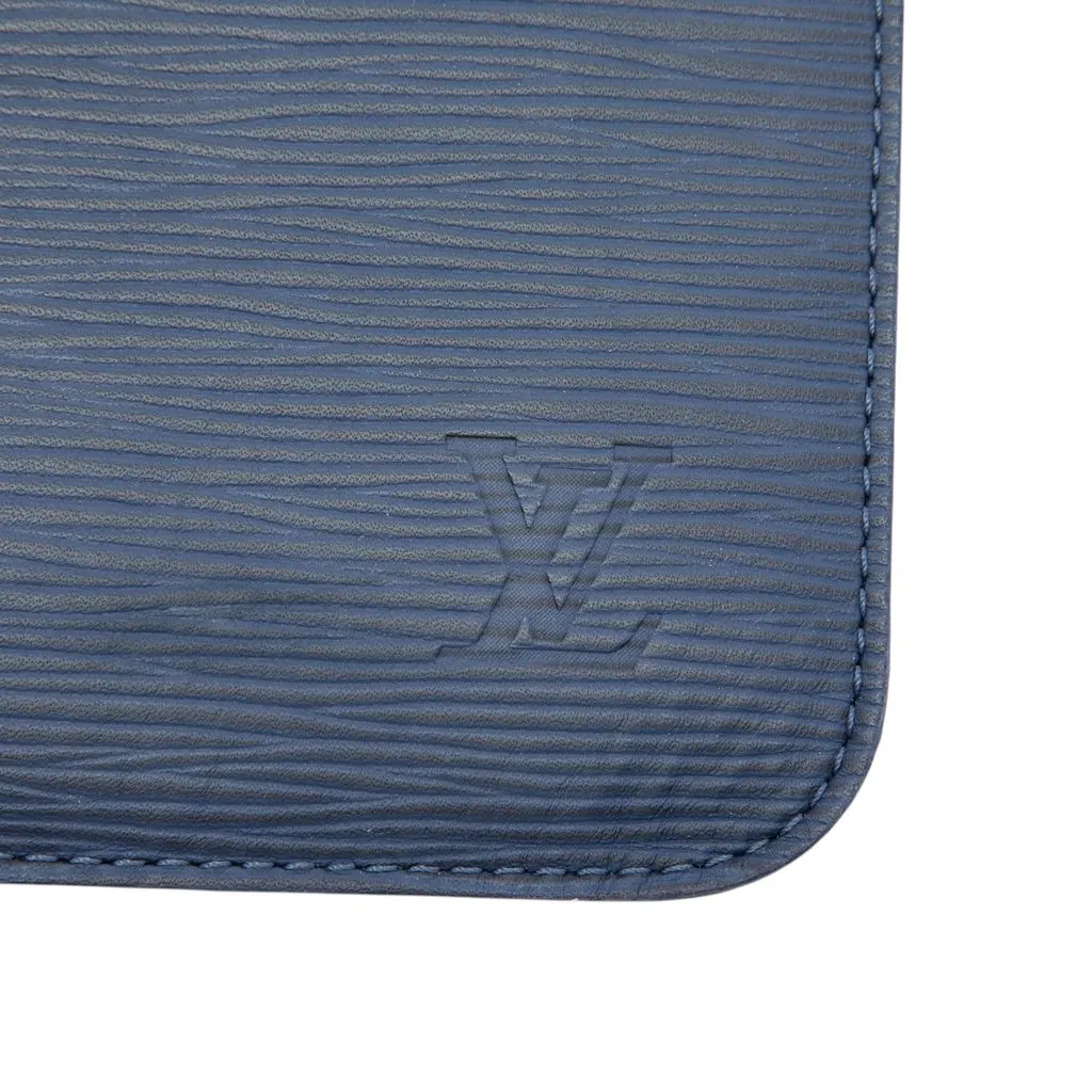 Louis Vuitton Epi Neverfull Pouch Blue Leather Very good - Box View
