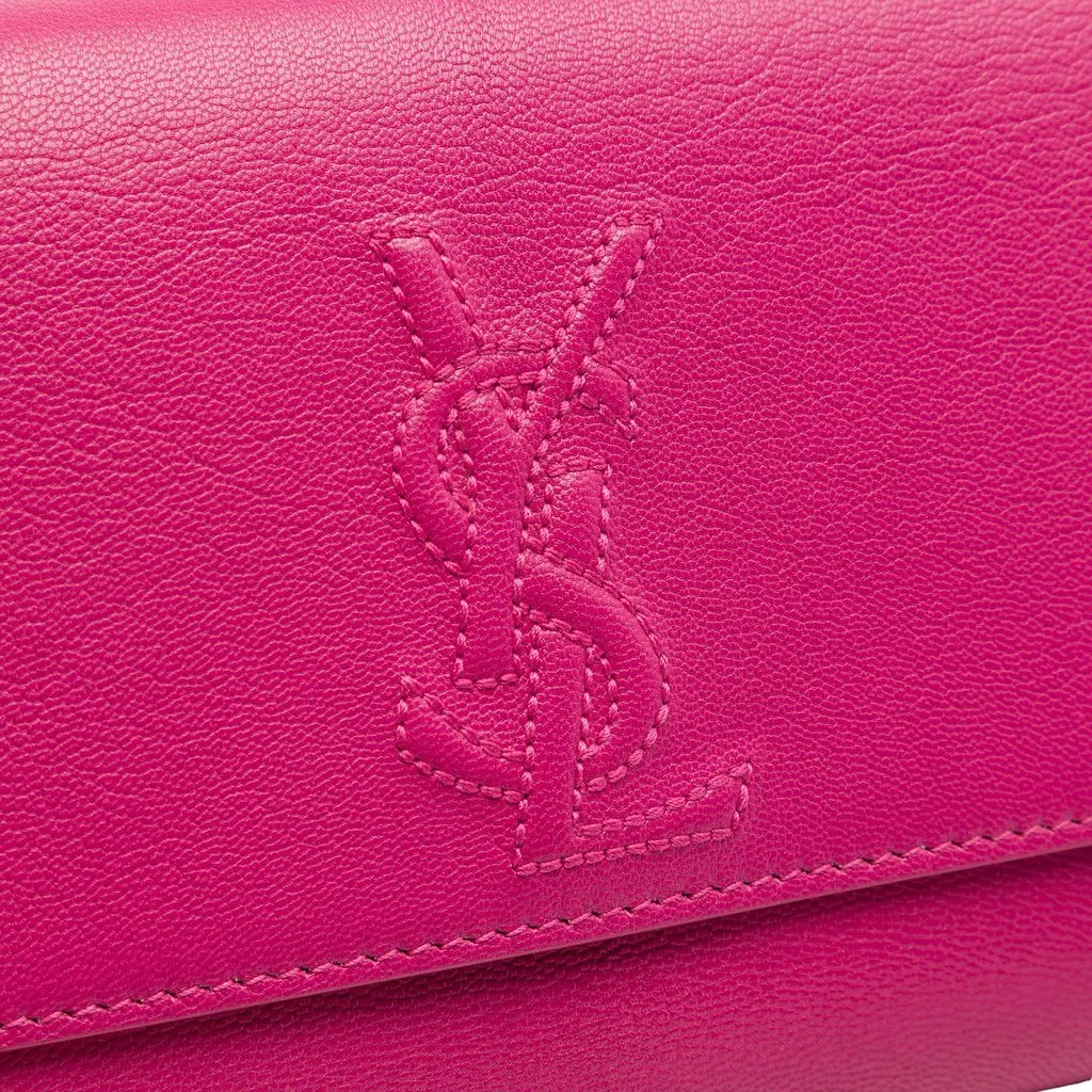 Saint Laurent Small Textured Calfskin Belle De Jour Clutch Pink Leather Very good - Box View