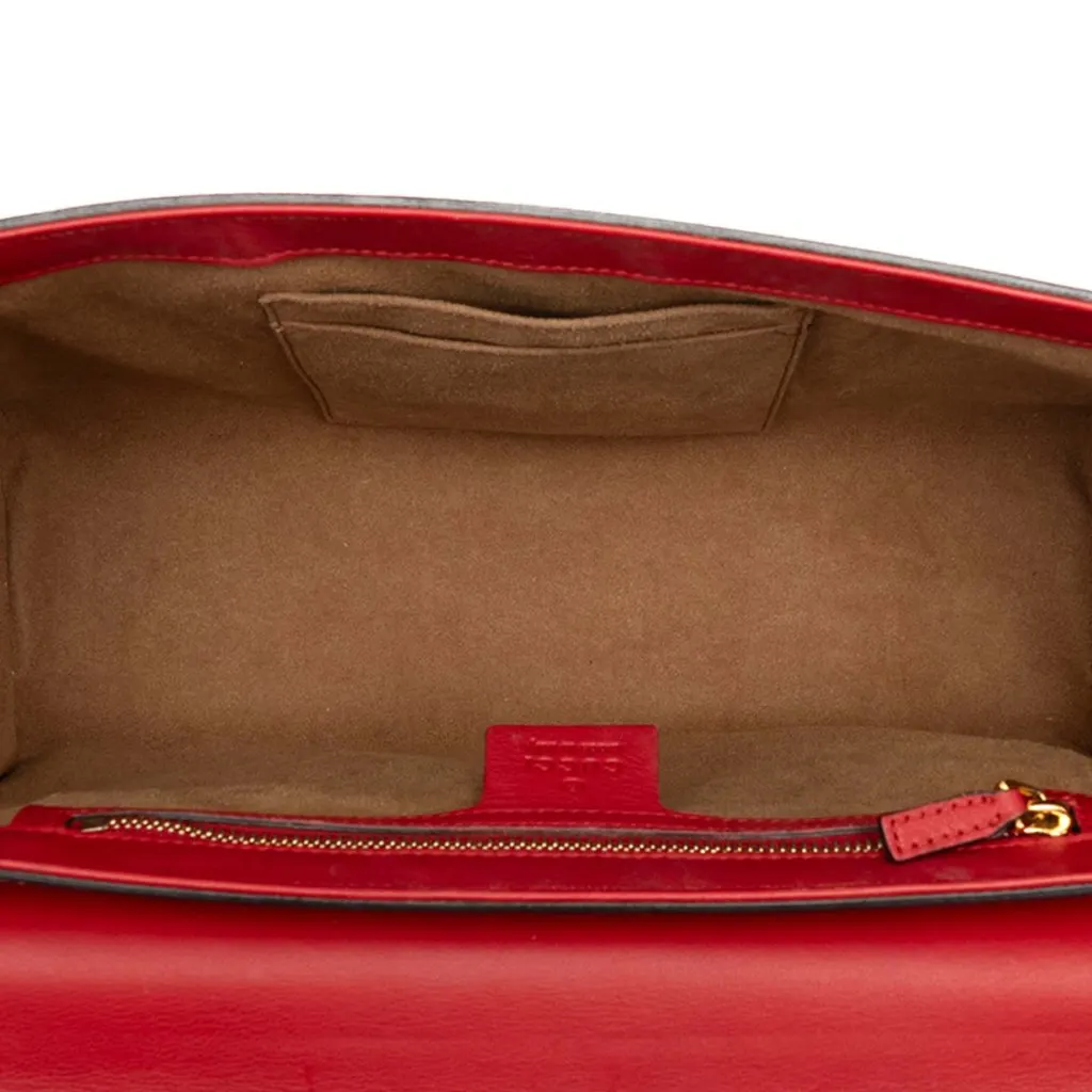Gucci Medium GG Supreme Padlock Shoulder Bag Beige Canvas Very good - Model View