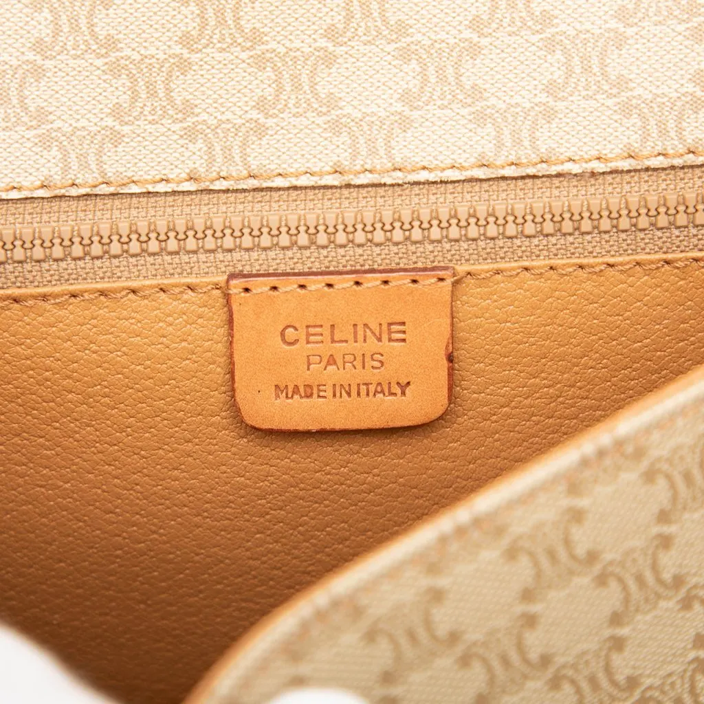 Celine Macadam Coated Canvas Crossbody Beige Canvas Very good - Box View