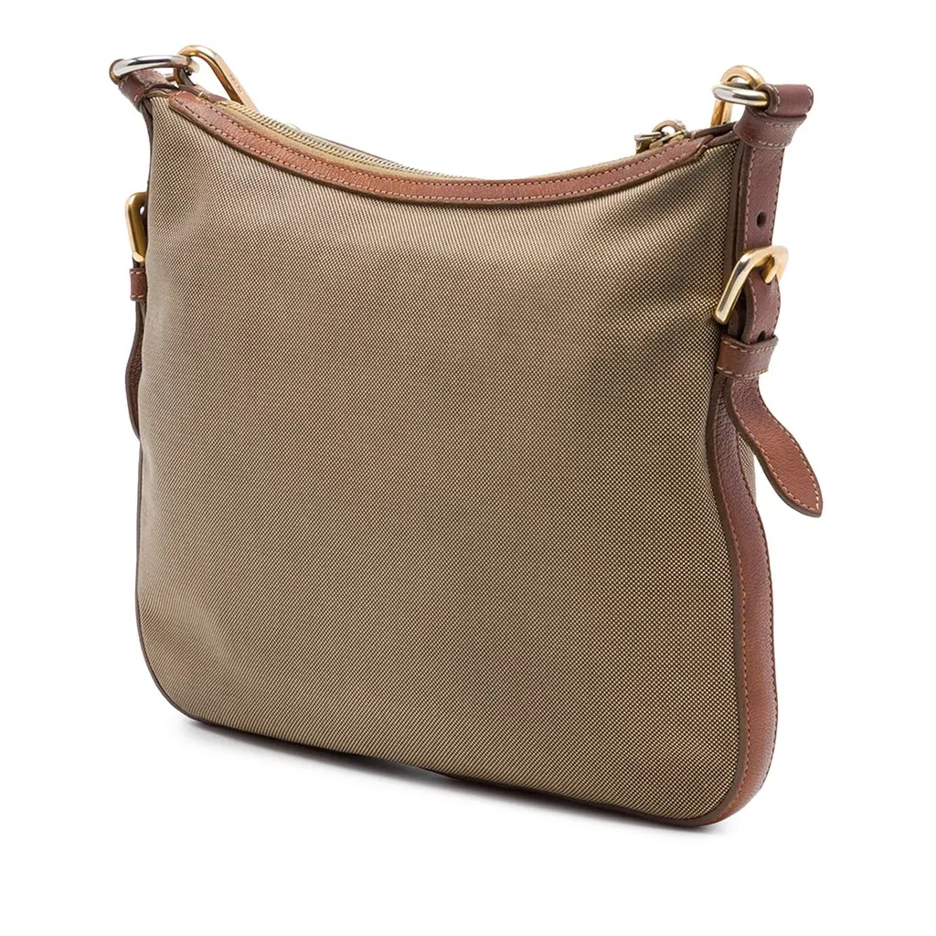 Prada Canvas Canapa Logo Crossbody Beige Good - Back View
