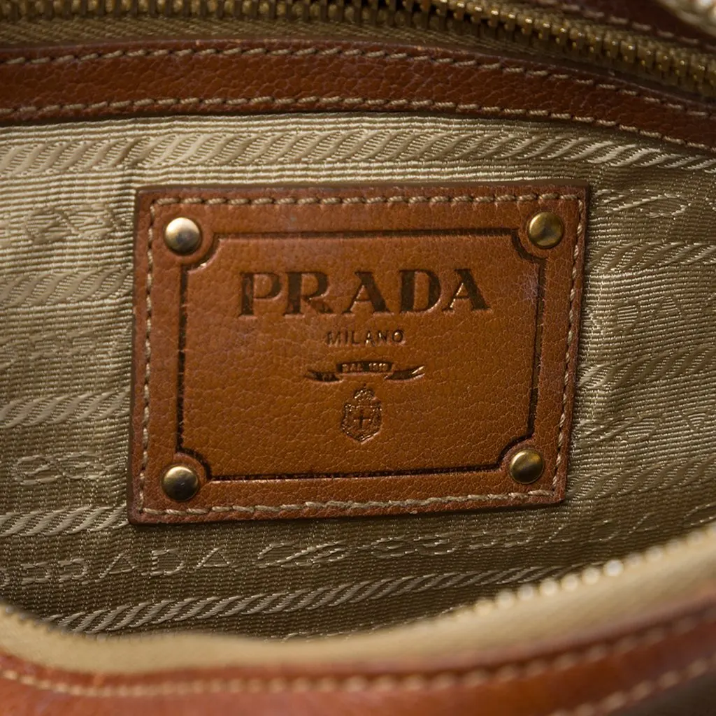 Prada Canvas Canapa Logo Crossbody Beige Good - Box View