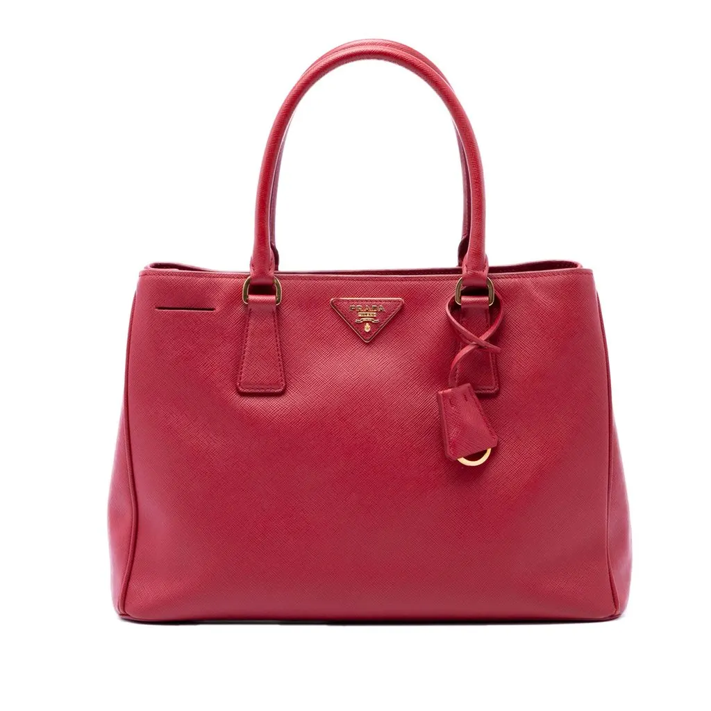 Prada Medium Saffiano Lux Galleria Tote Red Leather Very good - Front View
